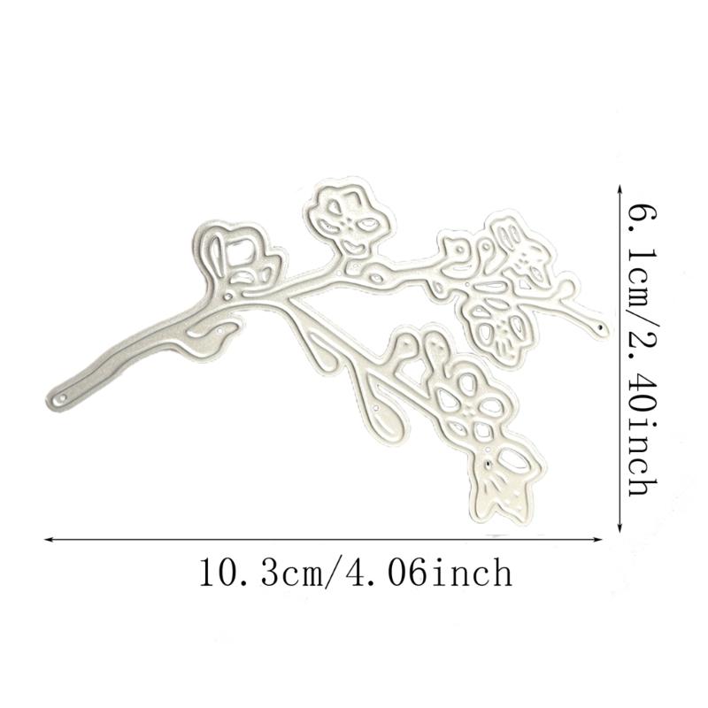 Flower Branch Metal Cutting Dies Stencils for DIY Scrapbooking Decorative Embossing Paper Cards Template Die Cuts Mold