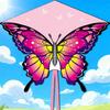 Pink Cartoon Long-tailed Butterfly Kite