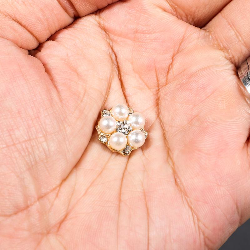 Engood 100Pcs Plum Rhinestone Buttons Vintage Sewing Trim & Embellishments Craft for Wedding Bag Hair Hat Case Decoration ZJ249
