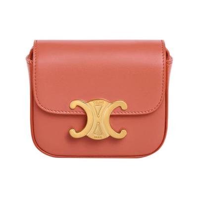 Claude Cow Leather Shoulder Bag, Crossbody Bag Mini Women's Terracotta 10I513DPV-18TA