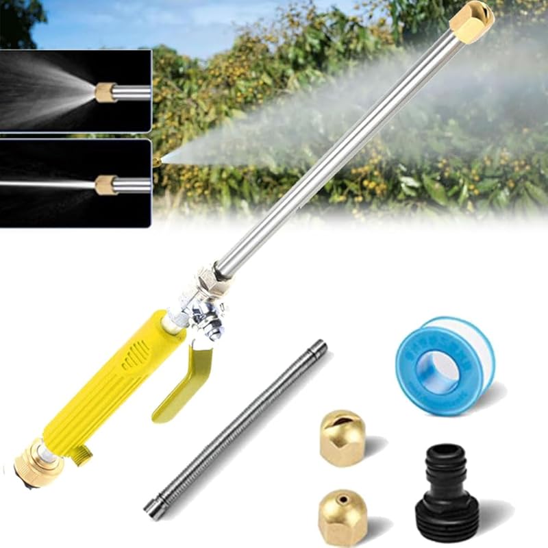 

Мойка высокого давления Jetsono, Невероятная мойка Универсальная насадка для мойки высокого давления для садового шланга, Насадка для мойки высокого давления Невероятная мойка, Высокая жёлтый