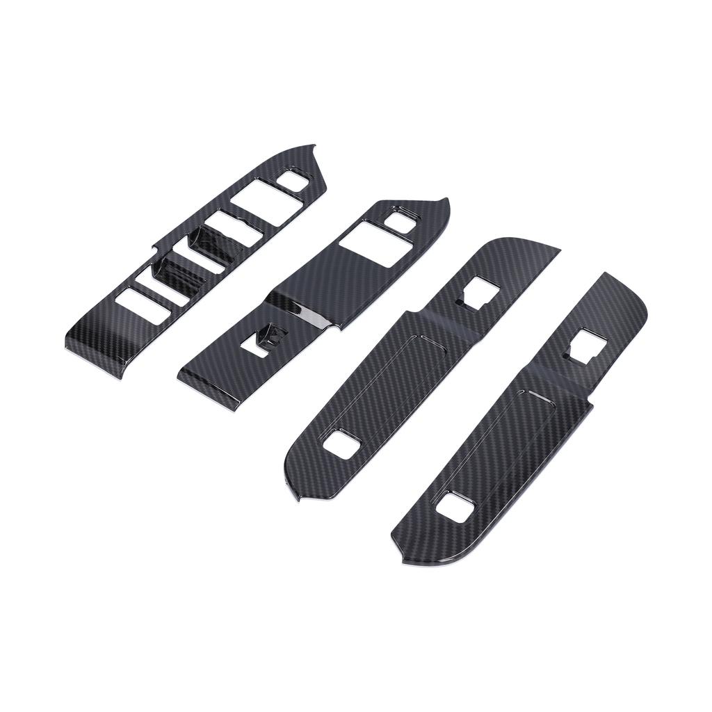 Window Switch Panel Trim Frame Decoration Fit for Land Rover Defender 2020 2021 RHD Carbon Fiber Style