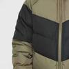 Nike Hooded Comfortable Color Block Warm Long Sleeve Jacket Kids Jackets Green Black IB5837-222