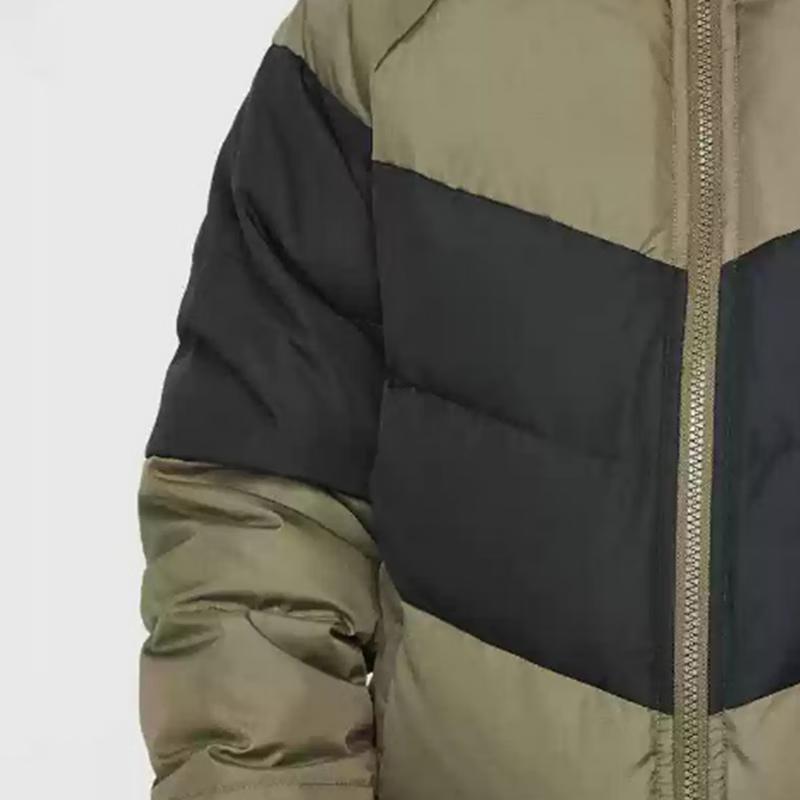 Nike Hooded Comfortable Color Block Warm Long Sleeve Jacket Kids Jackets Green Black IB5837-222
