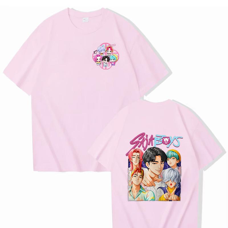 Nové letní KPop tričko s potiskem Demon Hunter Saja Boys Pánské Dámské Módní Ležérní Tričko