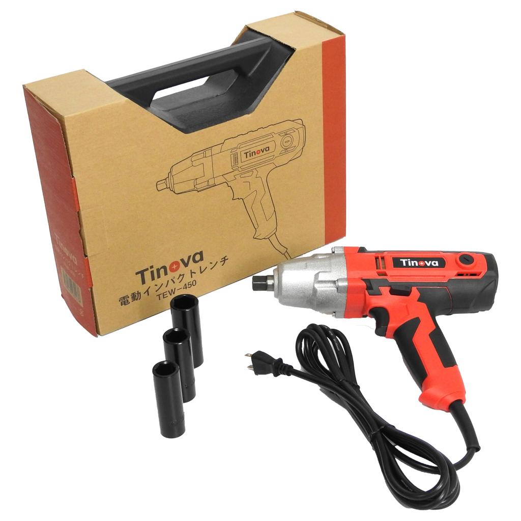 TINOVA Electric AC Impact 100V Household Power Tire Garage Wrench, Supply, Change, Stand-Alone Item, TEW-450