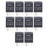 10Pcs Violet Relay 12V 30A Waterproof Set Kit for Automobile Fog Lamp Air Conditioner4 Pin