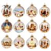 Festive Window Display Ornaments 3D Christmas Animal Faux Crystal Ball Ornament, Lighted Acrylic Hanging Decor Holiday with Hedgehog Penguin
