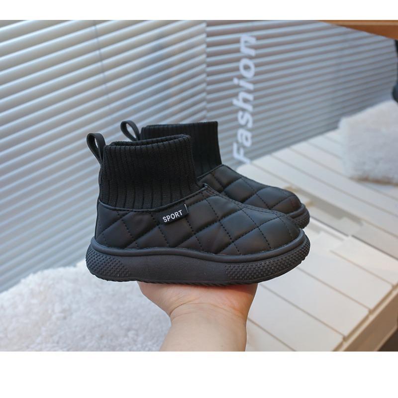 New Snow Boots Women's Winter Thick-soled Velvet Thermal Cotton Shoes Elastic Short Socks Boots Knitted Waterproof Boots