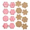 Cookies Cutter Christmas Dough Stamp Plastic 3D Cartoon Pressable Biscuit Mold Confectionery Baking Pastry Bakeware