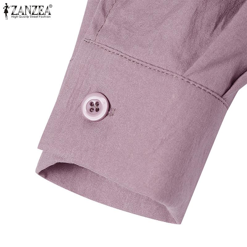 ZANZEA Dámské sváteční ležérní šaty s kulatým výstřihem, volné, s dlouhým rukávem