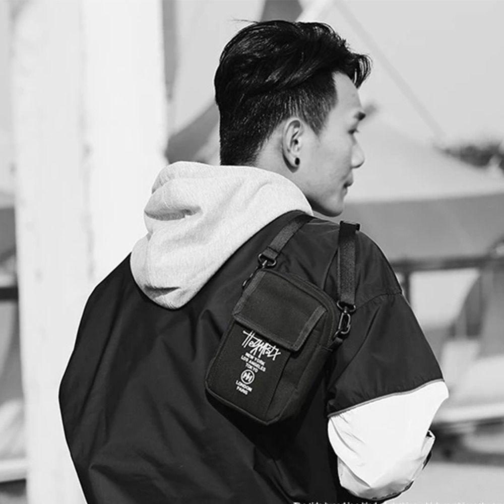 Wallets Men Sling Bag Zippers Shoulder Chest Bag Fashion Design Mini Crossbody Bag  Male