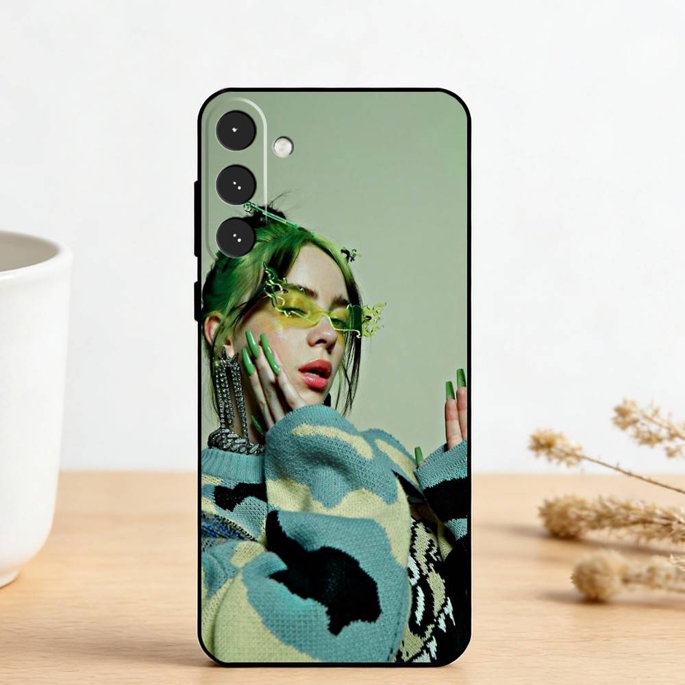 S-Singer B-Billie Eilish Phone Case For Samsung Galaxy A73,A72,A71,A70,A53,A52,A51,Others Soft Black Cover