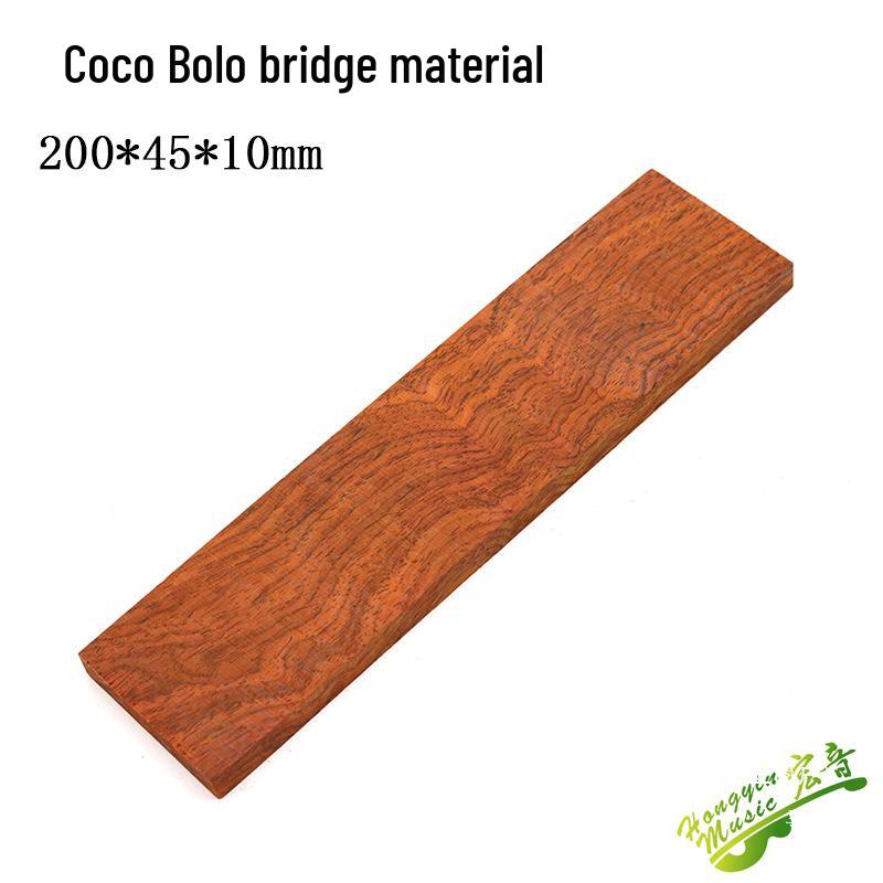 Ebony Rosewood Solid Wood Guitar Bridge Felt - Handmade Lower Drive Square Stock