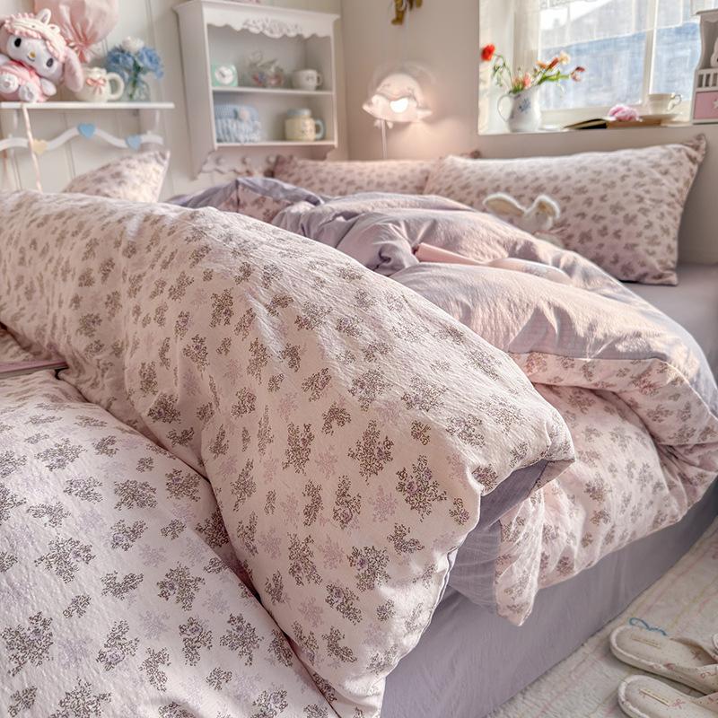 Pure Cotton Cloud Feel Double Layer Dormitory All Cotton Wood Cotton Quilt Cover Soft Breathable Durable Bedding Essential
