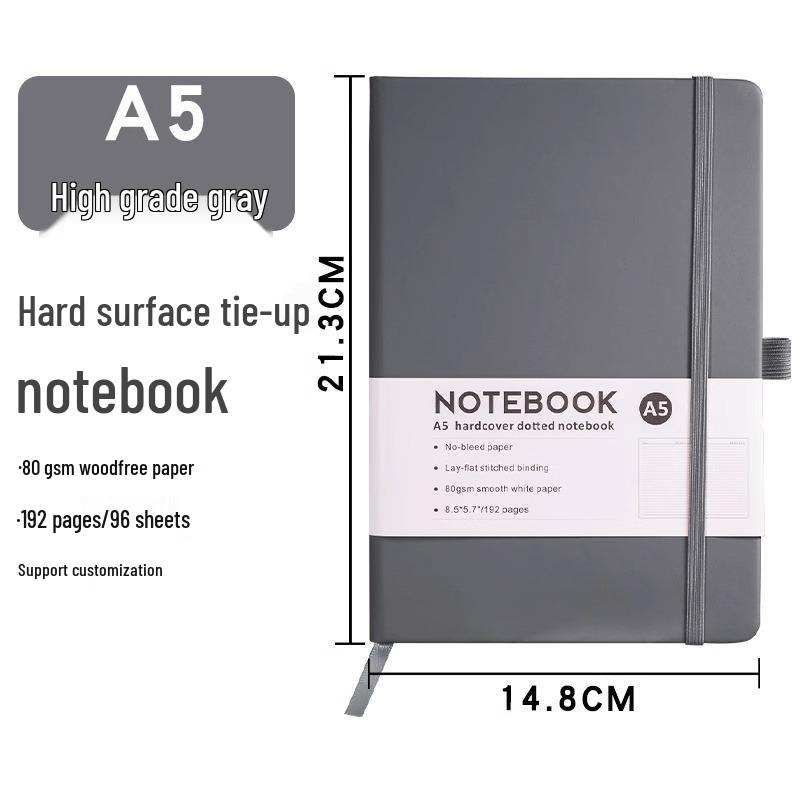 Custom Logo A6 Binding Strap Notebook - Portable Business Pocket Diary