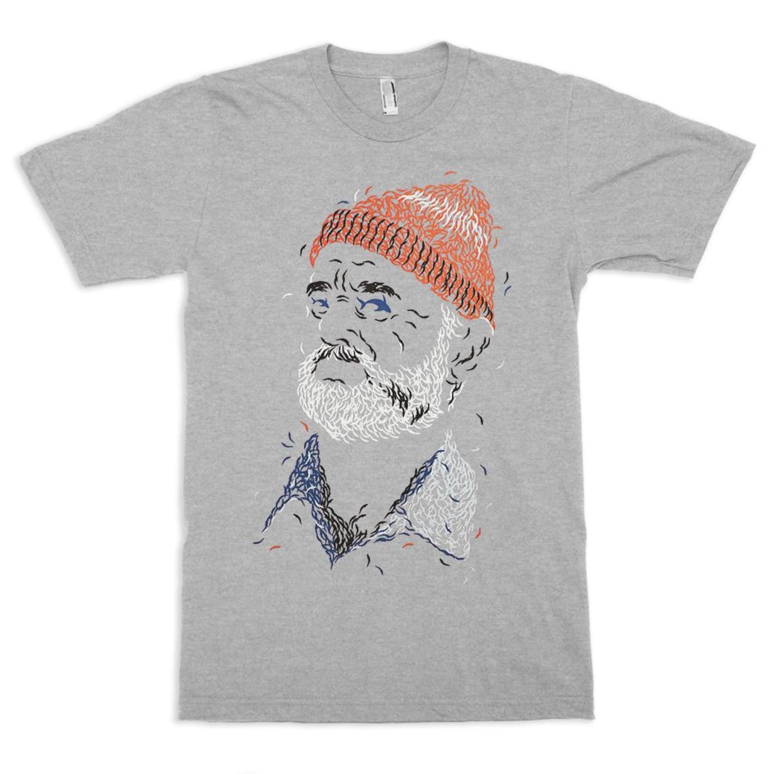 The Life Aquatic with Steve Zissou Art T-Shirt, Wes Anderson Movie Shirt, Men s and Women s Sizes L
