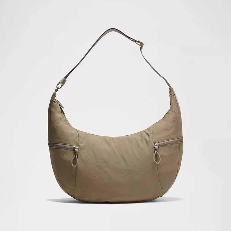 "Lulu 2024 Large Slouchy Croissant Crossbody Bag, 6L13L Capacity Dumpling Bag"