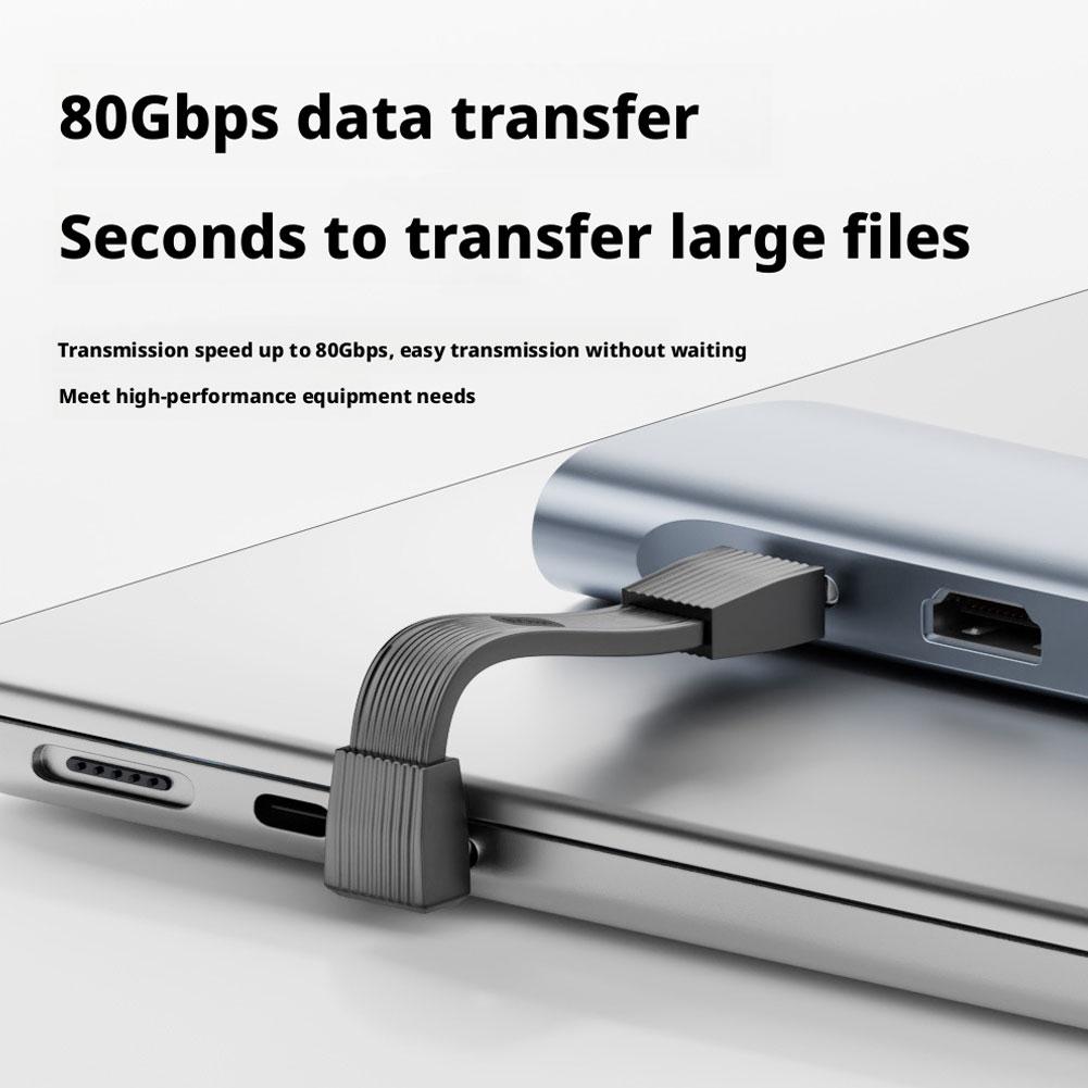 For Type-C Elbow Short Cable Portable Type-C TO Type-C Fast Charging Cable Data Transfer Cable For Laptops Phones