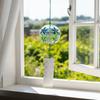 Glasmalerei Glas Bemalt Windspiel Anhänger Design Türdekoration Heimdekoration