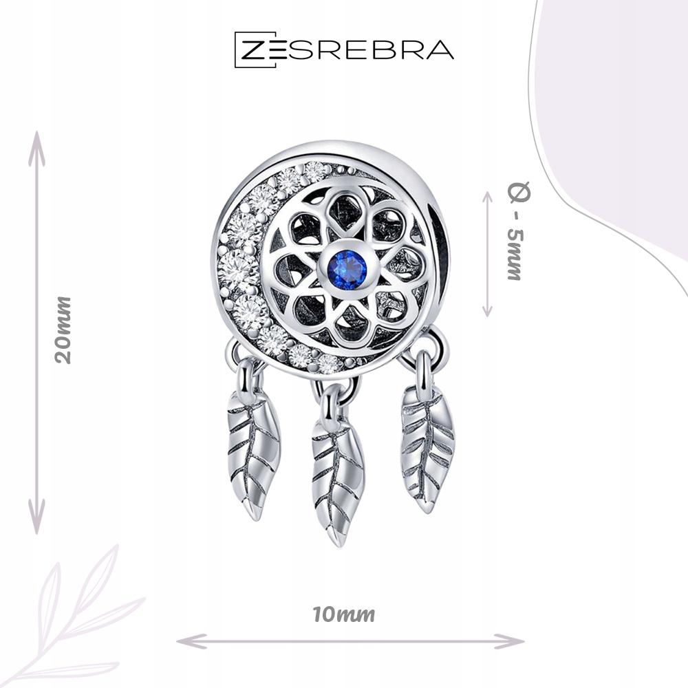 Dreamcatcher Charms 925 Bead Feather Moon Charms Pr S925