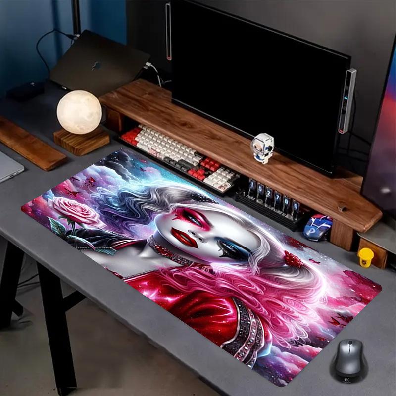 Superhero Print Mouse Pad, Anti‑Slip Desktop Keyboard Mat, for PC Laptop Gaming Working Daily Use, Cool Festival Surprise Gift