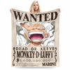 Wanted Poster Monkey D. Luffy Anime Print blanket Home Décor  blanket, suitable for use in the bedroom, living room, on the sofa