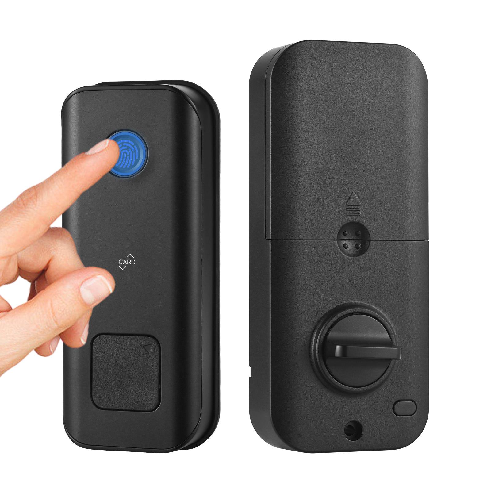 

Умный замок с сенсорным экраном WiFi для приложения Tuya, отпечаток пальца, пароль, карта, механический ключ, 5 способов разблокировки, 2500 мАч