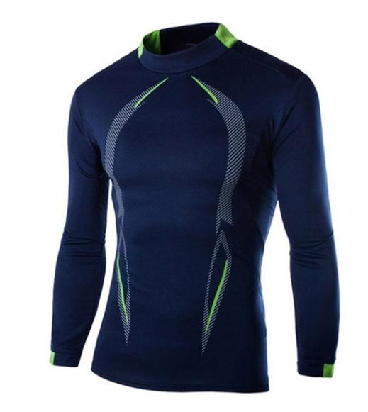 Übergröße Herren Frühling Sommer Atmungsaktiv Schnelltrocknend Fitness Training Top Modisches Langarm Sport T-Shirt