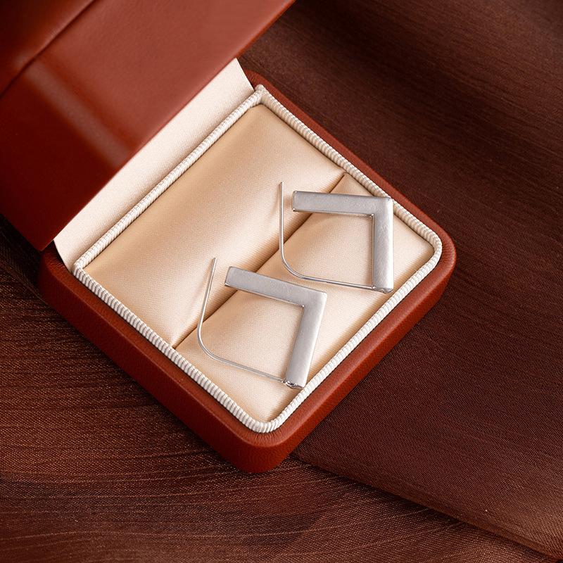 Geometric Square Drop Earrings for Women Vintage Simple Line Hoop Earrings Punk Fashion Casual Versatile Ear Jewelry Wholesale