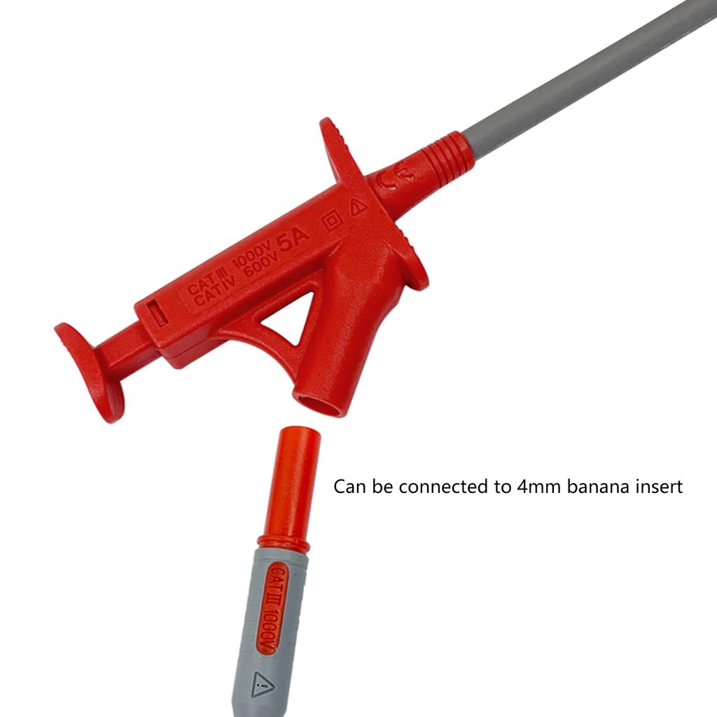 J.30042 Quick Test Hook Clip 4MM Banana Socket Professional Insulated High Voltage Flexible Grabber Probe Test Hook Clip