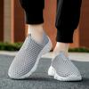 Fashion Trendy Men's Summer Sandals Breathable Casual Beach Lazy Anti-Odor Mesh Shoes Spor Net-Face Shoes Hollow-Out Design Rubber