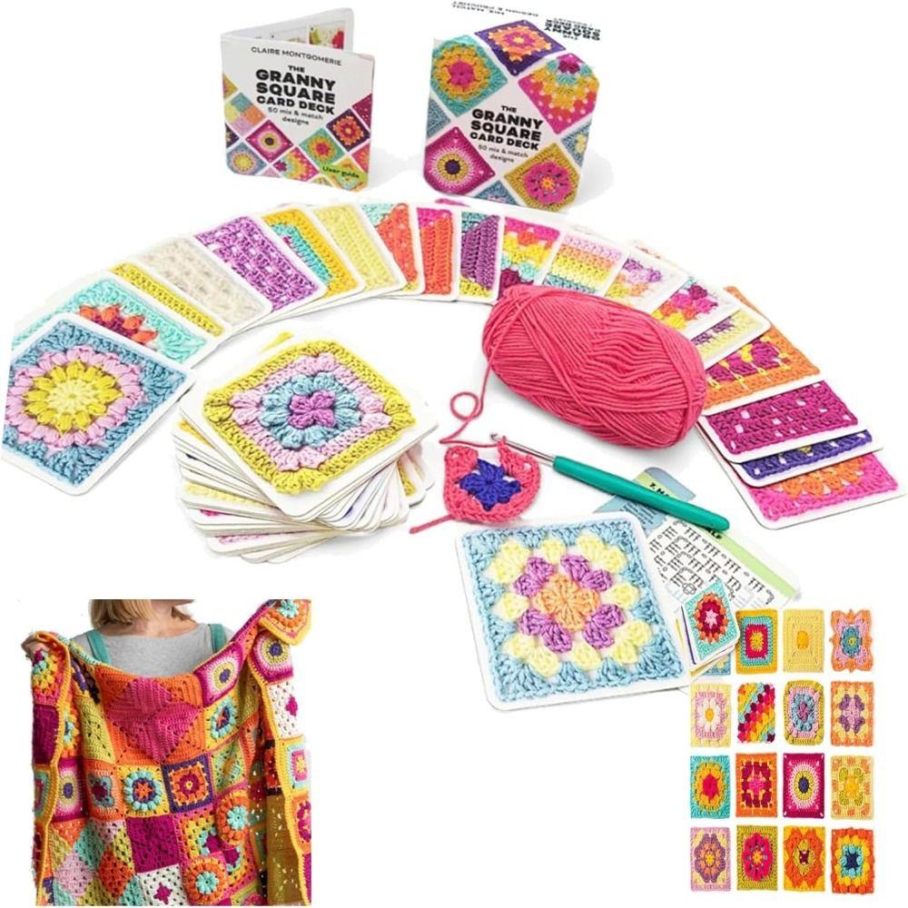 

Wrapping Knitted Pattern Cards Set Embroidery Thread Knitting Kit for Adults A