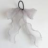 Spring Solid Color Lace Yarn Ribbon Hair Scrunchies Women Bow Elastic Hair Rope Ponytail Holder Girls Hair Ties Accessories