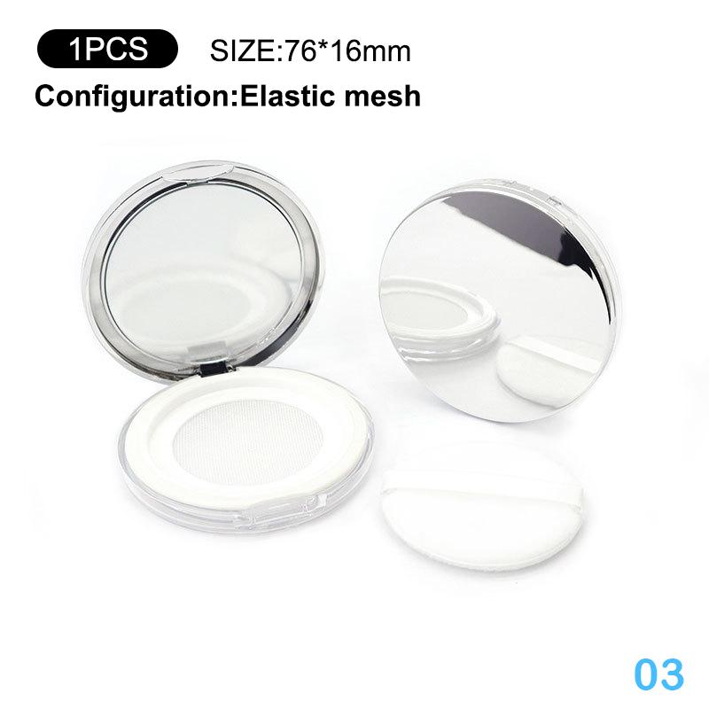 1Pcs Portable Plastic Powder Box Empty Loose Powder Container With Sieve Mirror Cosmetic Sifter Jar Travel Makeup Accessories