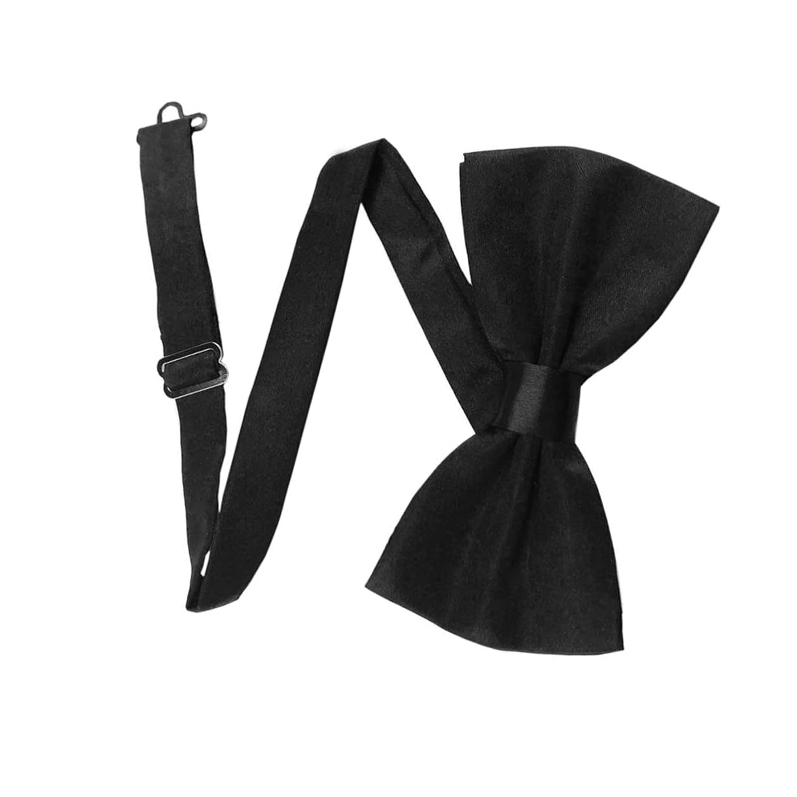 [BRIIKPP] Галстук-бабочка, Легко надевать и снимать, Сатиновый, На крючке, Черный