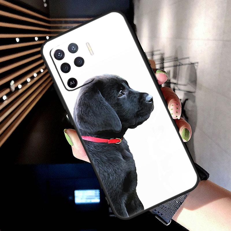 Schwarzes Labrador Hund Hülle Für Oppo A5 Pro A15 A17 A57 A77 A18 A38 A58 A78 A98 A94 A74 A54 A16 A76 A96 A40 A60 A80