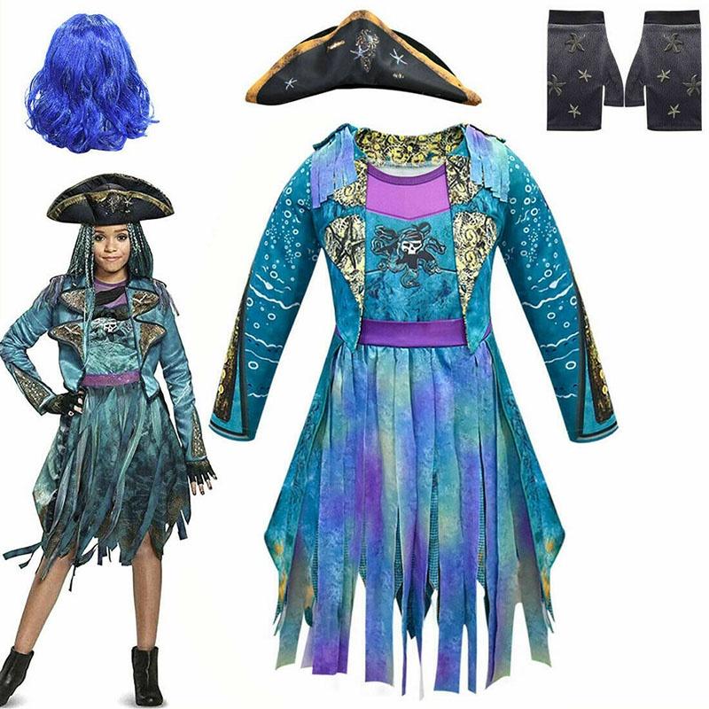 Incantevole Costume di Uma da Descendants 3 per Bambine con Tessuto Morbido e Traspirante