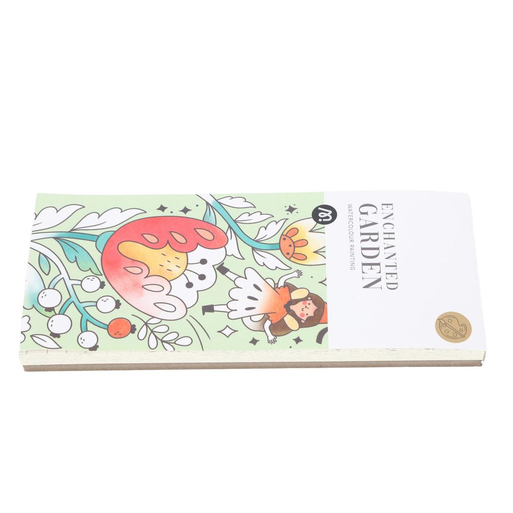 Watercolor Painting Book 3 In 1 Painting Book Brush Pigment Set Portable Pocket Watercolor Kit for