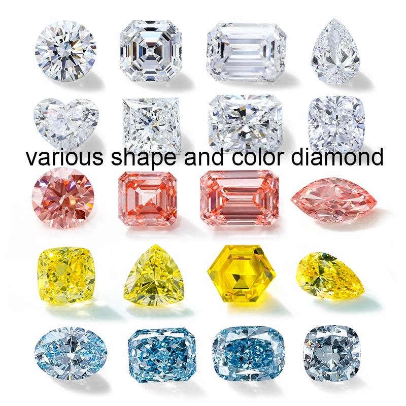 Jewelry Diamonds CVD HPHT Loose Lab Diamond Emerald Shape Melee Lab Grown Diamonds Emerald Cut Small Size