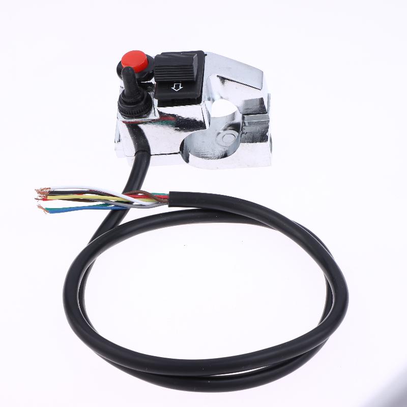 

Aluminum 7/8 Left Motorcycle Handlebar Mount Push Button Horn Headlight Winker Turn Signal Switch For Atv Dirt серебряный