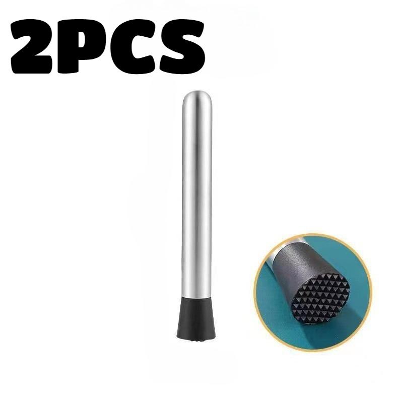 3PC Stainless Steel Crushed Ice Hammer Multifunctional Popsicle Sticks Cocktail Swizzle Stick Fruit Lemon Muddle Pestle Bar Tool