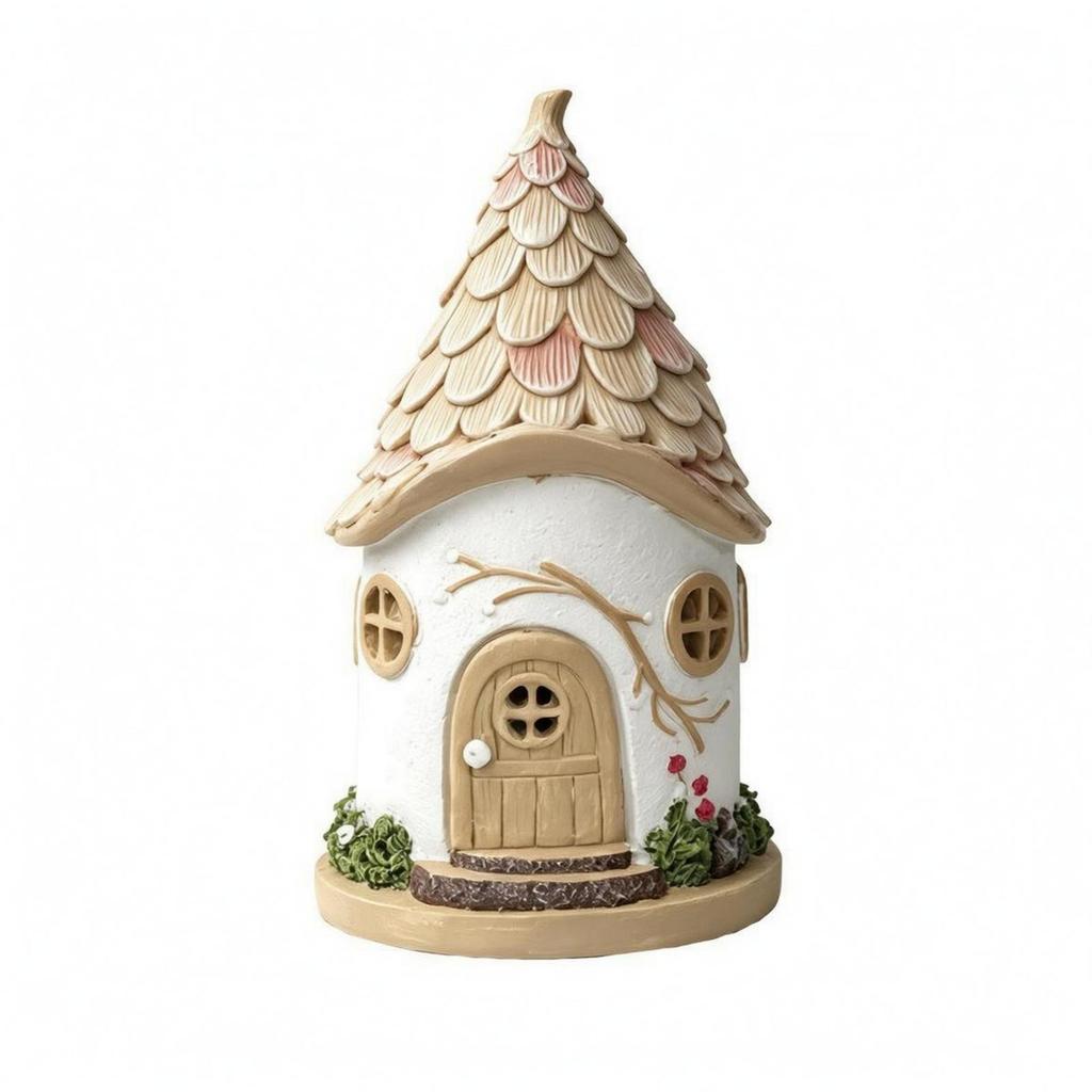 HouseShaped Solar Light Shingle SunPowered Roof Storybook Cottage Glowing for Lawn