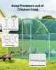 VEVOR Metal Chicken Coop, 9.8x19.3x6.5 Ft Large Walk-in Chicken Runs with Cover, Doom Roof Hen House Enclosure with Security Lock