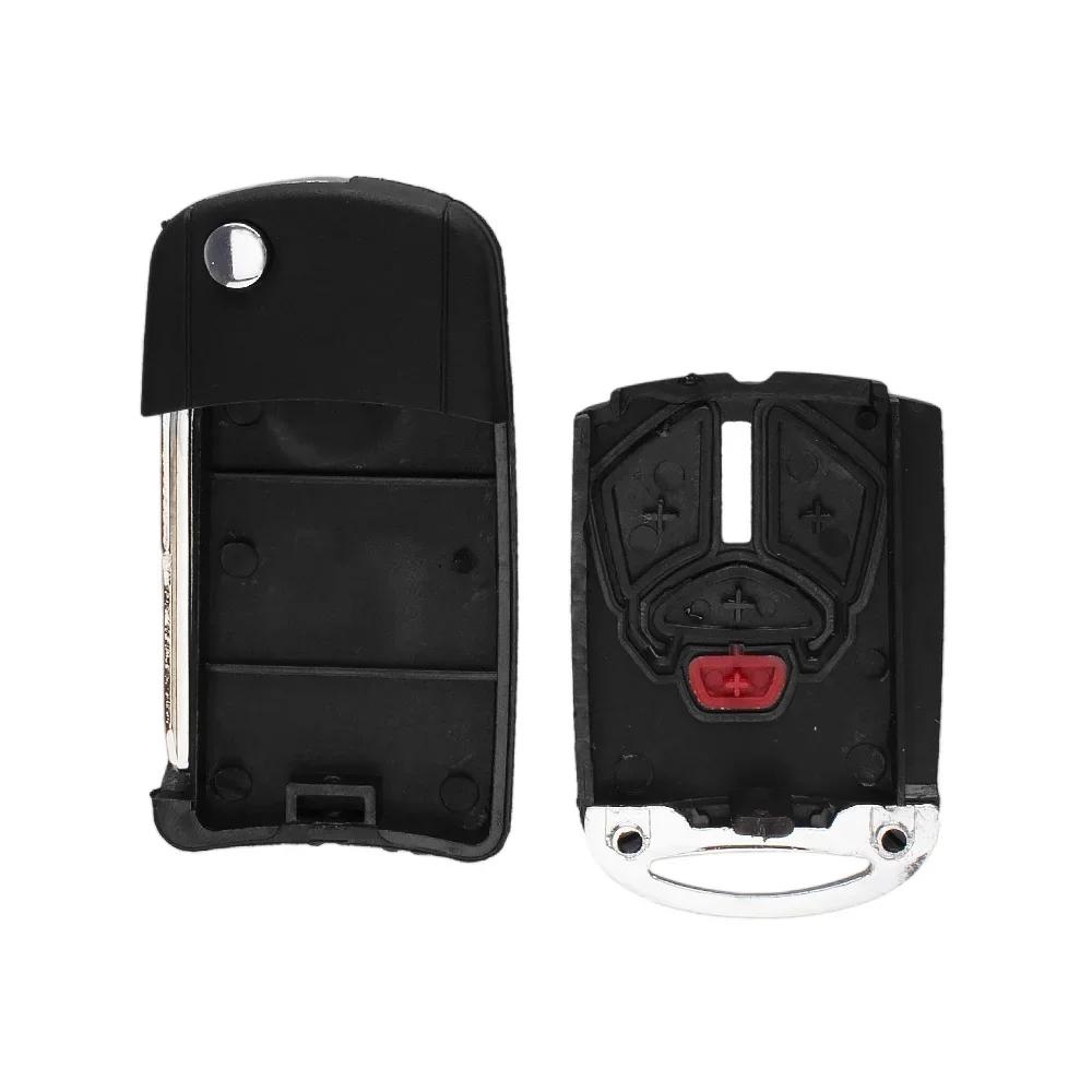 Coque de clé télécommandée modifiée Dandkey à rabat pour Mitsubishi Galant Eclipse Lancer 3/4 Boutons Étui de clé de voiture pliable