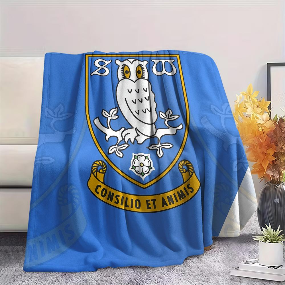 Coperta in Flanella con Motivo Sheffield Wednesday FC, Alta qualità Confortevole per Tutte le Stagioni, Arredamento per la Casa, Calore e Comfort, Perfetta per Regali.