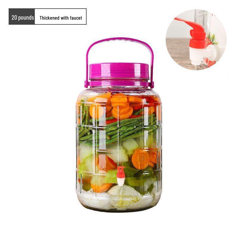 Glass Jar for Wine Soaking, Large-Capacity Kimchi, Pickle, and Brewing Jar