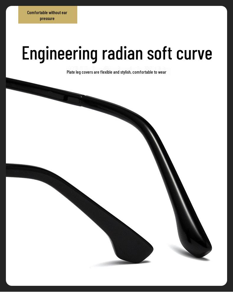 Herren Vollrand Myopie Brillengestell - Kunststoff & Stahl, Modell 9810