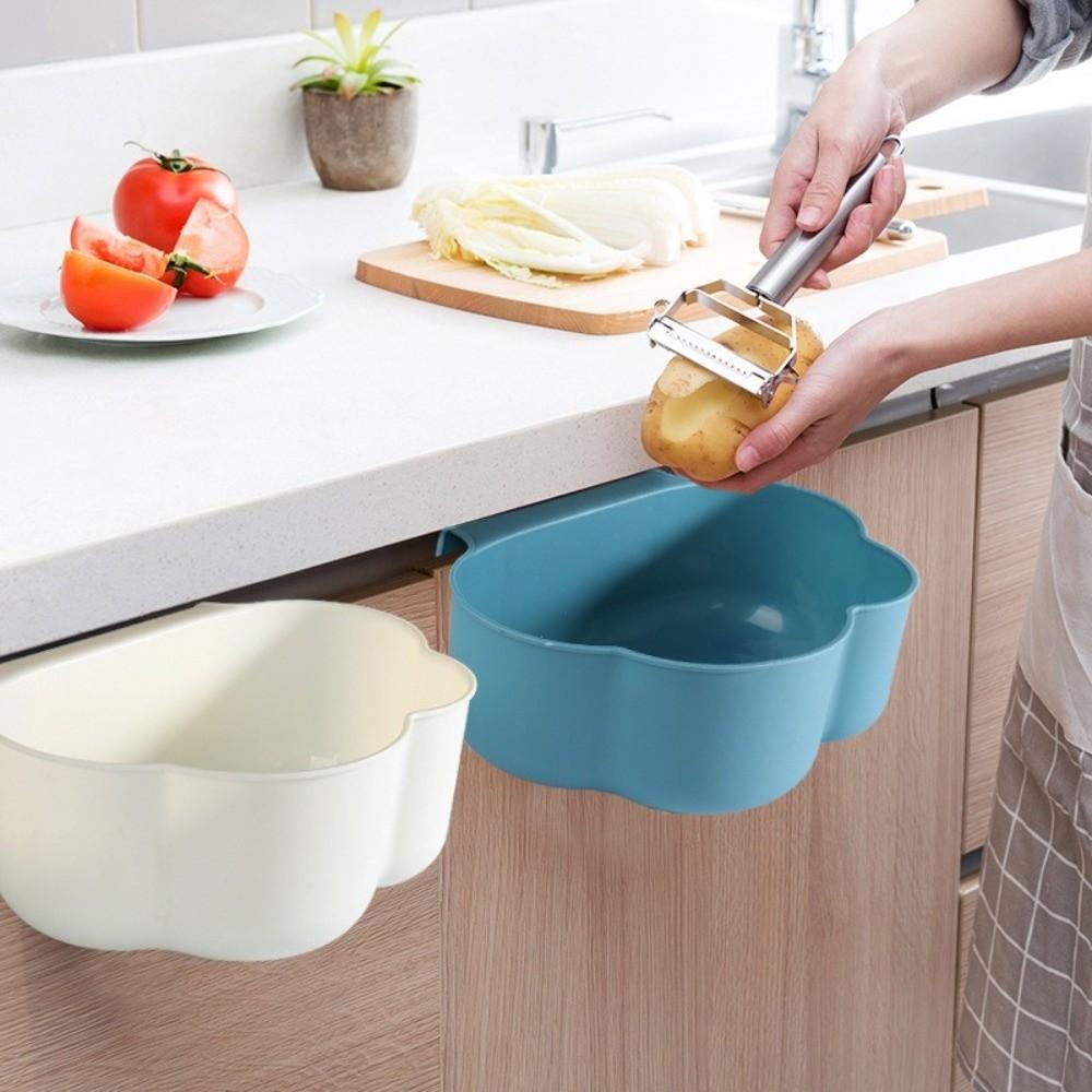 Space Saving Kitchen Hanging Trash Can Large Capacity Garbage Basin Creative Waste Bin  Bathroom