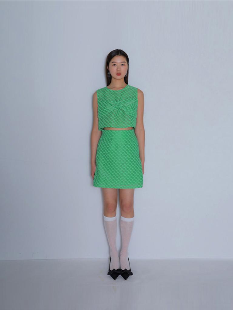 Bomnal Boutique Twist Skirt _ Green